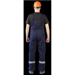 Костюм мужской с СОП "Спецовка" летний с п/к синий с оранжевым, тк. Саржа 100%хлопок