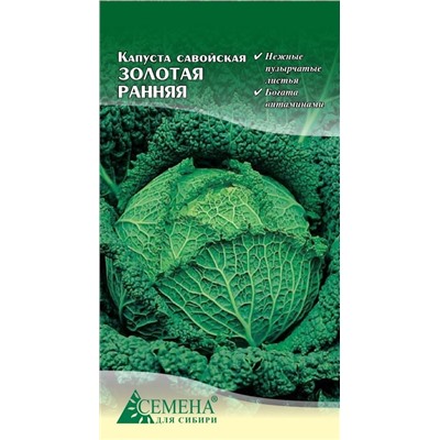 Капуста савойская Золотая ранняя, 0,3г (цв.)