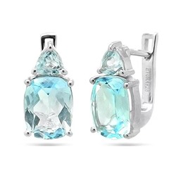 Серьги из серебра топаз, Джени
