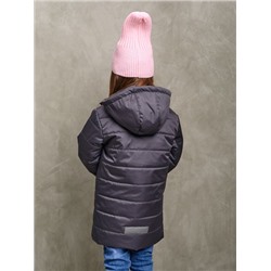 куртка демисезонная для девочки "АС" темно-серый