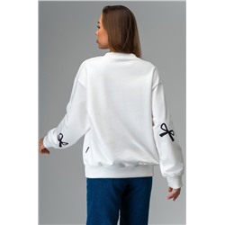 Женский свитшот оверсайз из футера трехнитки Happyfox