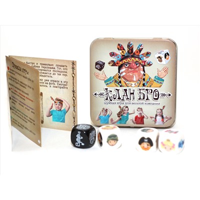 Игра настольная «Клан Бро» (жестяная коробочка)