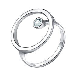 Кольцо из серебра куб.циркон., Л-10497