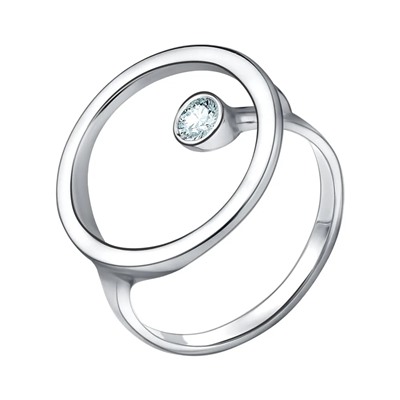 Кольцо из серебра куб.циркон., Л-10497
