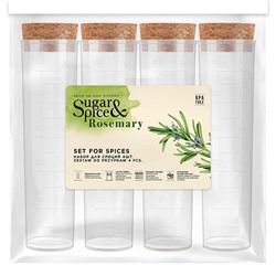 Набор для специй Sugar&Spice Rosemary 4 штуки с пробковыми крышками SE105312996