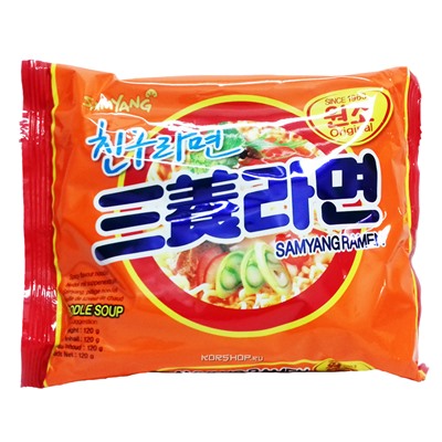 Лапша быстрого приготовления Рамен со вкусом говядины и ветчины Samyang, Корея, 120 г, Акция