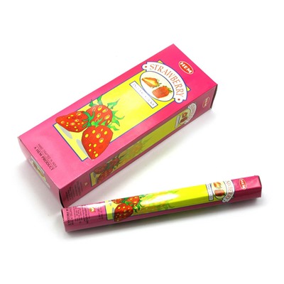 Hem Incense Sticks STRAWBERRY (Благовония КЛУБНИКА, Хем), уп. 20 палочек.