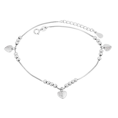 Браслет на ногу, куб.циркон., ТФБ-75