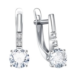 Серьги из серебра куб.циркон., Л-21217