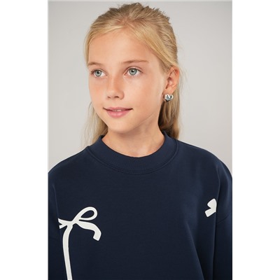 Свитшот оверсайз для девочки из футера трехнитки Happyfox