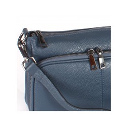 Сумка женская натуральная кожа GU 163-8200,  1отд+карм/пер,  плечевой ремень,  синий 243097