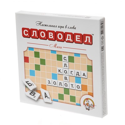 Настольная игра «Словодел Мини» картонный белый