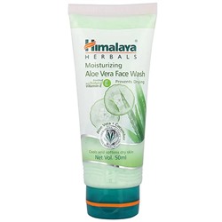 Moisturizing ALOE VERA FACE WASH, Himalaya (Увлажняющий крем-гель для умывания С АЛОЭ (алое) ВЕРА, Хималайя), 50 мл.