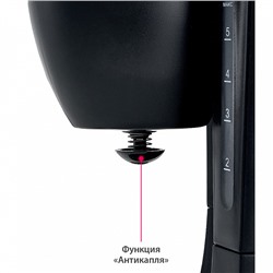 Кофеварка 600 Вт, 600 мл DELTA DL-8153 черная