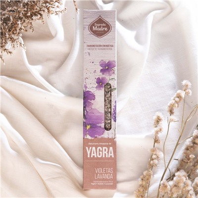 Yagra Incense Stick VIOLET & LAVENDER, Sagrada Madre (Благовония серии Ягра ФИАЛКА И ЛАВАНДА, Саграда Мадре), уп. 6 палочек
