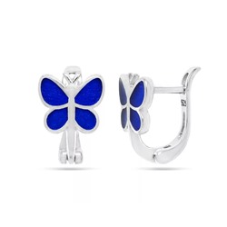 Серьги из серебра эмаль, Тсд42с