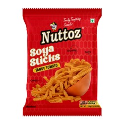 Soya Sticks TANGY TOMATO, Nuttoz (Соевые палочки СОЧНЫЙ ТОМАТ, Наттоз), 150 г.