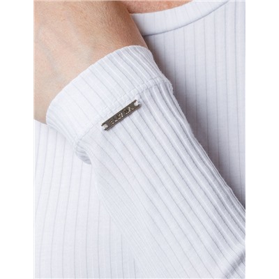 Джемпер из трикотажа в широкий рубчик