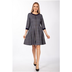 Lady Style Classic 1728/1 синий_с_серым, Платье