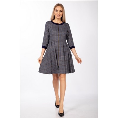 Lady Style Classic 1728/1 синий_с_серым, Платье