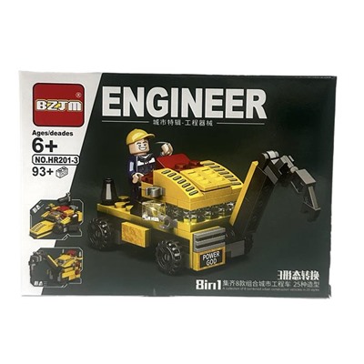 Конструктор ENGINEER Строительная техника 93+ дет. 19*13см / HR201-3