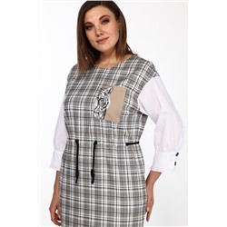 Lady Style Classic 2383 белый_серый, Платье