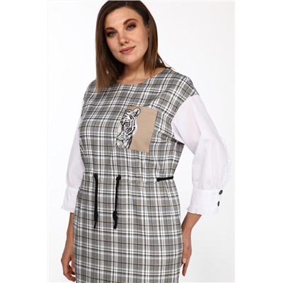 Lady Style Classic 2383 белый_серый, Платье
