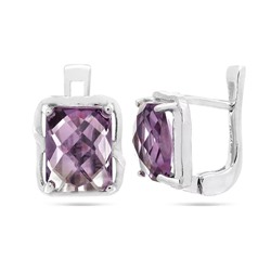 Серьги из серебра аметист, Заира