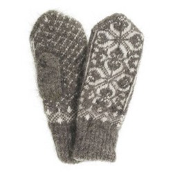 Варежки женские "Паук" без рисунка на резинке ПП ПУХ 3225-1