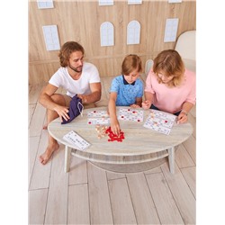 Настольная игра русское лото в жестяной коробке «Русские узоры» с деревянными бочонками