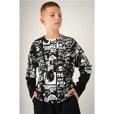 Детский лонгслив с двойным рукавом Happyfox