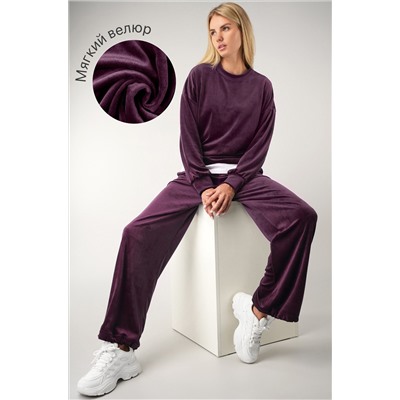 Женский велюровый костюм оверсайз Happyfox