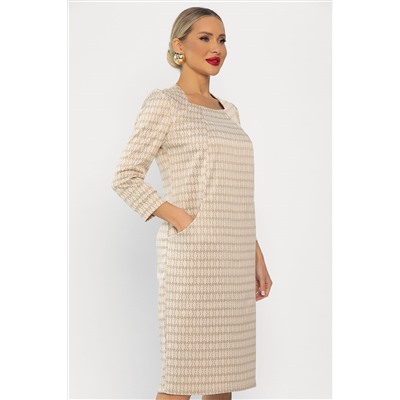 Платье Настроение (бежевое) П13744-19М