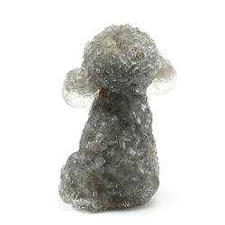 Пудель из смолы с крошкой лабрадора, 75*60*100мм