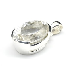 Кулон С925 из горного хрусталя 16*25мм, 14,4г