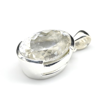 Кулон С925 из горного хрусталя 16*25мм, 14,4г
