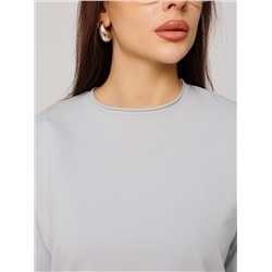 Женский лонгслив из футера 2-х нитки Lingeamo серебристый ВК-25 (61)