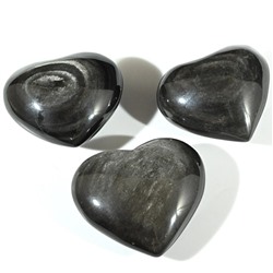 Сердце из обсидиана радужного 58*53*32мм, 120-129г