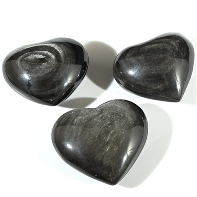 Сердце из обсидиана радужного 58*53*32мм, 120-129г
