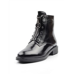 XH-FT285-906-3M BLACK Ботинки женские (натуральная кожа, натуральный мех) размер 34