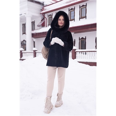 Мехофф Мадам80.12-55 черный, Полупальто