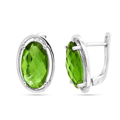 Серьги из серебра султанит, Симона