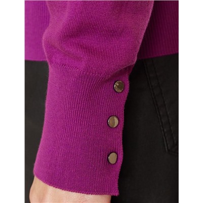 Водолазка тонкой вязки из хлопка с нейлоном