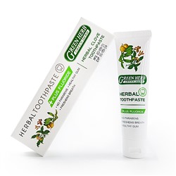HERBAL CLOVE Toothpaste +PLUS FLUORIDE, Green Herb (Растительная зубная паста С ГВОЗДИКОЙ, +ПЛЮС ФТОРИД), тюбик, 30 г.