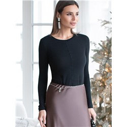 Лонгслив из премиального хлопка с эластаном