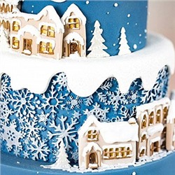 Силиконовый молд  "Новогодний городок" 19,5*11,5 см