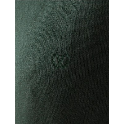 Джемпер с круглым воротом из хлопка с нейлоном