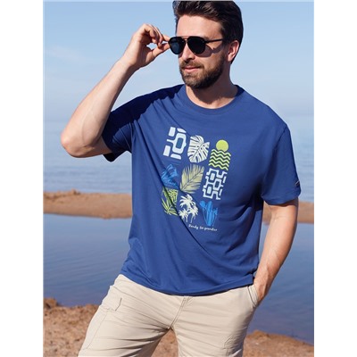 Свободная футболка  с авторским принтом