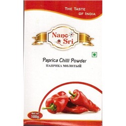 PAPRIKA CHILLI POWDER, Nano Sri (Красный перец ПАПРИКА МОЛОТАЯ, Нано Шри), 100 г.