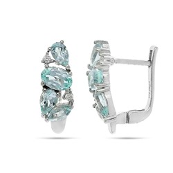 Серьги из серебра топаз, Жади